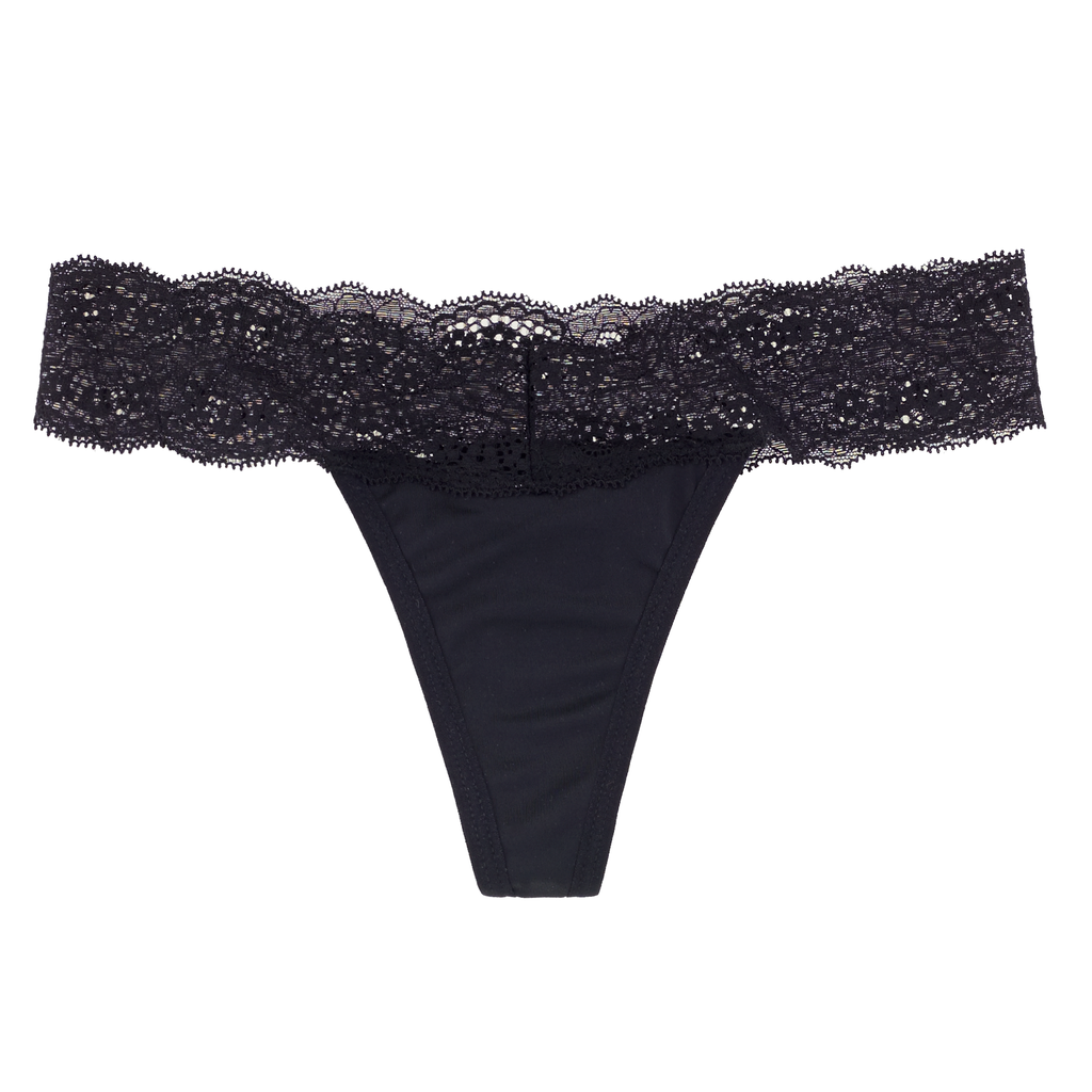 Buy Black Thong Comfort Lace Knickers from Next USA